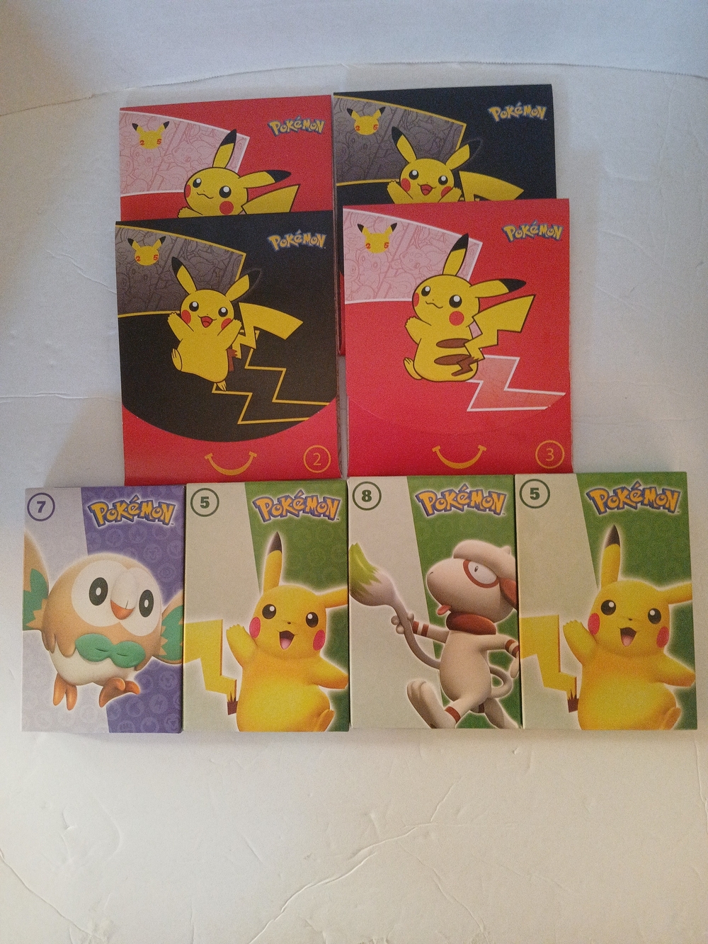 McDonald's Pokémon Pikachu Red Black Yellow Card Pack